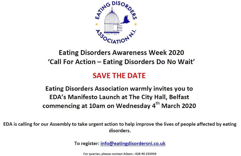 EDAW2020 Event: 'Call For Action - Eating Disorders Do Not Wait'
